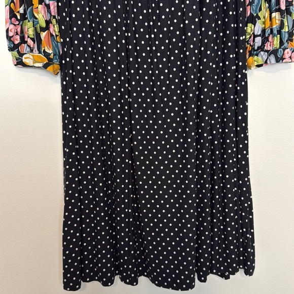 Maeve (Anthropologie) Sawyer Dress Polka Dot Floral Balloon Sleeves. Size Medium - Picture 10 of 12